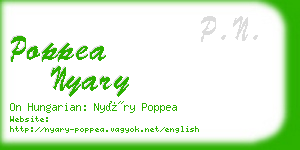 poppea nyary business card